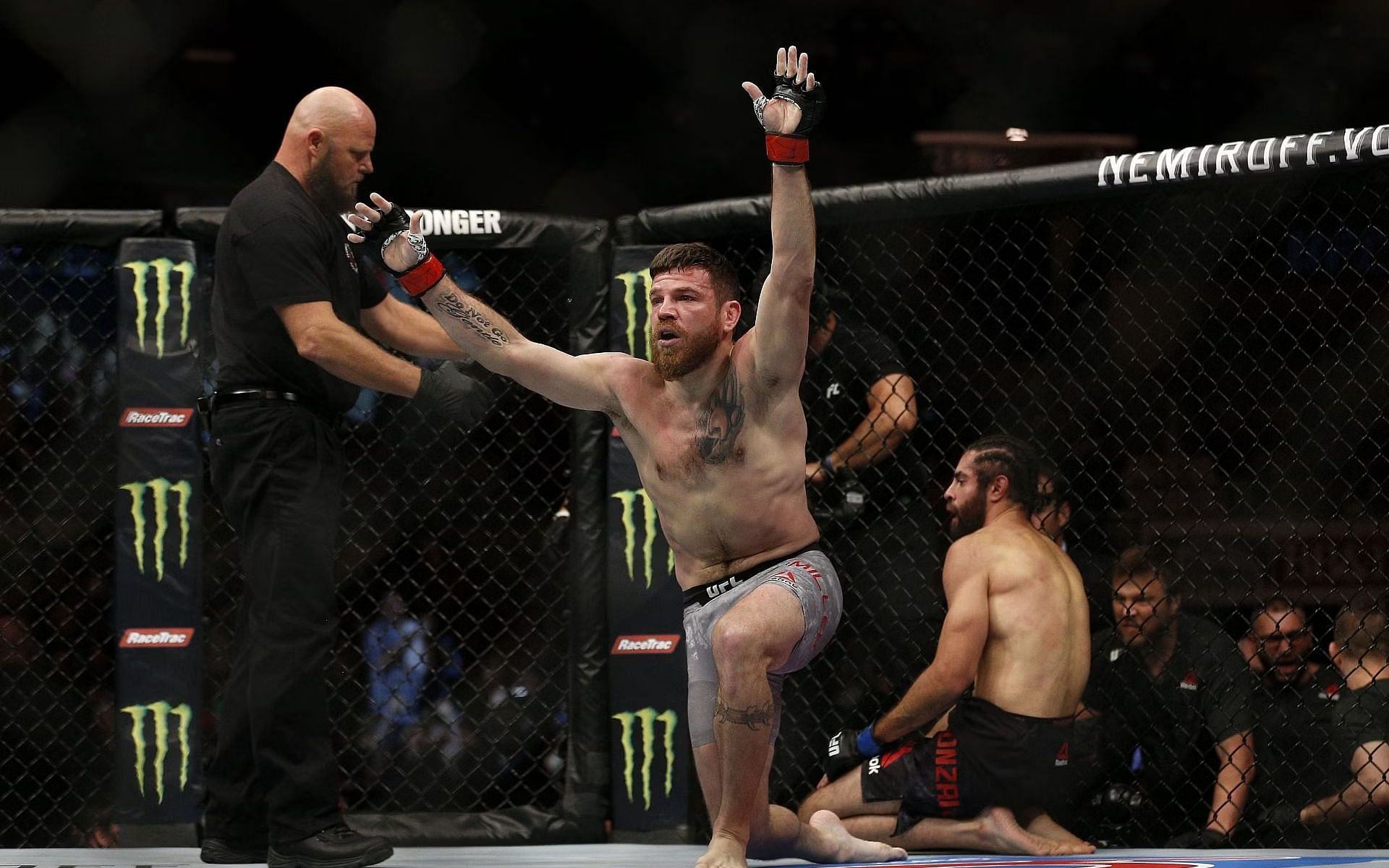 Jim Miller after defeating Jason Gonzalez at UFC Fight Night 150