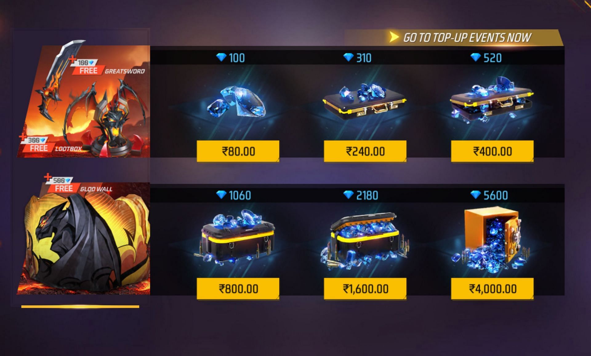 These are the diamond prices in Free Fire MAX (Image via Garena)