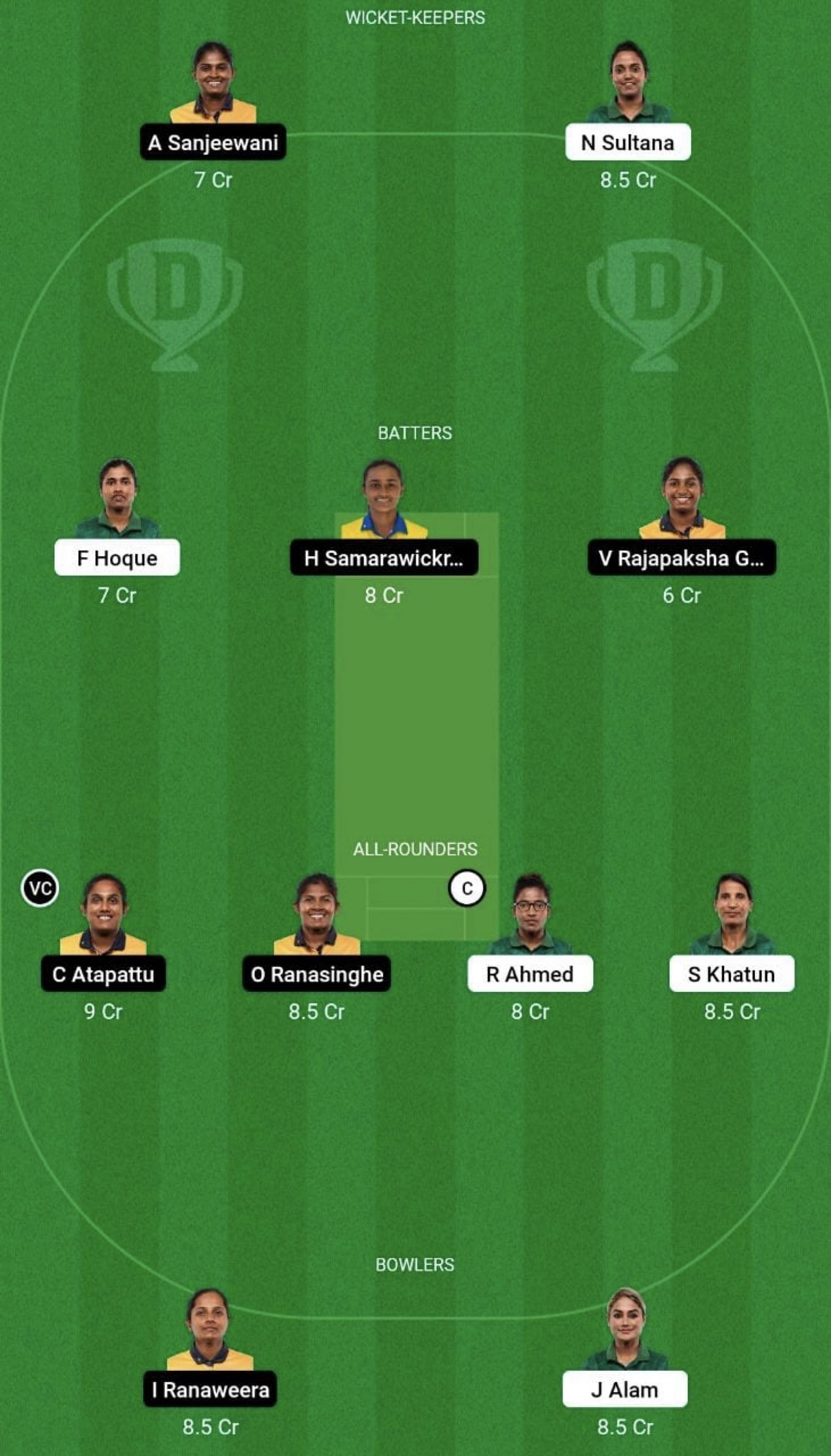 BD-W vs SL-W Dream11 Prediction Team, Head To Head League