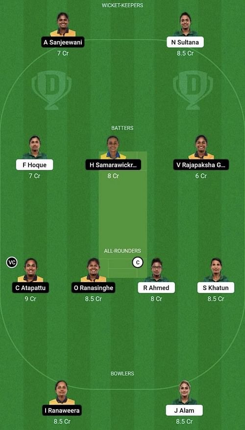 BD-W vs SL-W Dream11 Prediction Team, Head To Head League