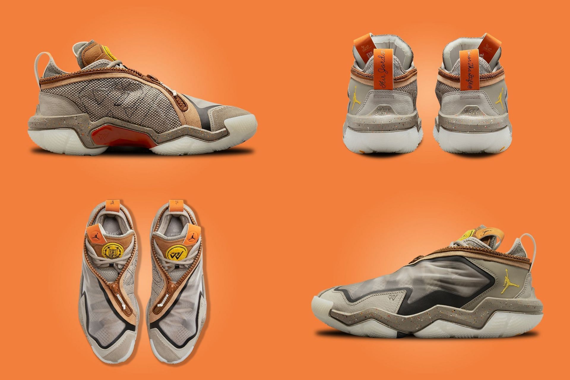 Take a closer look at the arriving Russell Westbrook x Jordan Why Not 0.6 Pecan sneakers (Image via Sportskeeda)
