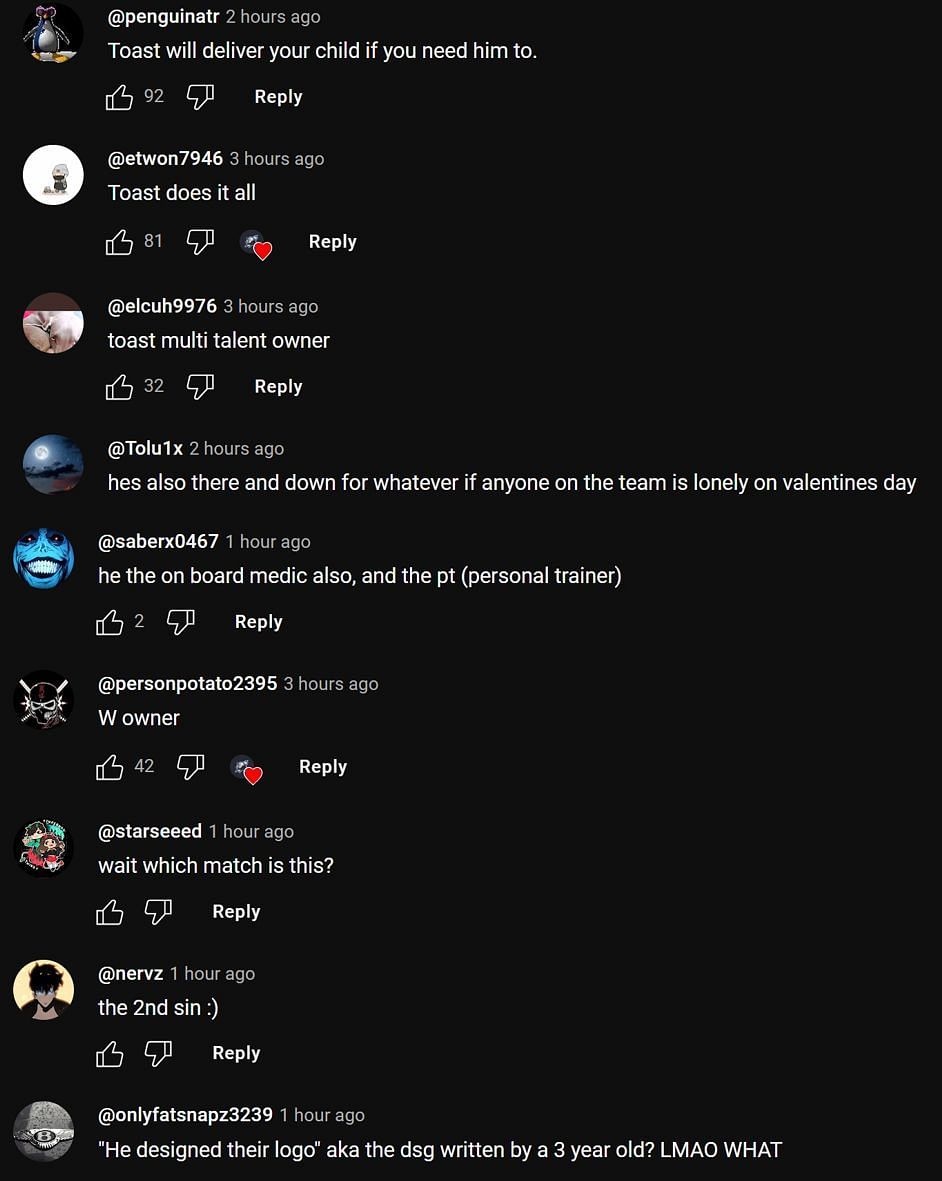 Fans in the YouTube comments section reacting to the streamer&#039;s clip (Image via Jett Shorts/YouTube)