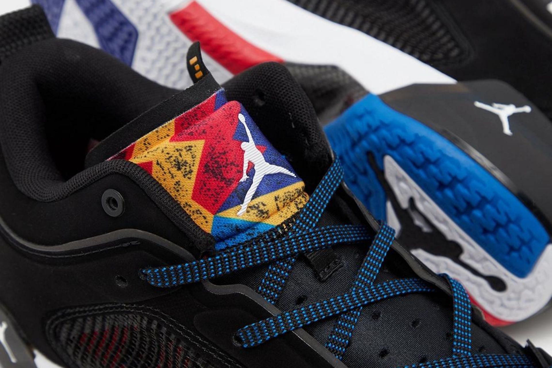 Take a closer look at the tongue area of the shoes (Image via JD Sports)