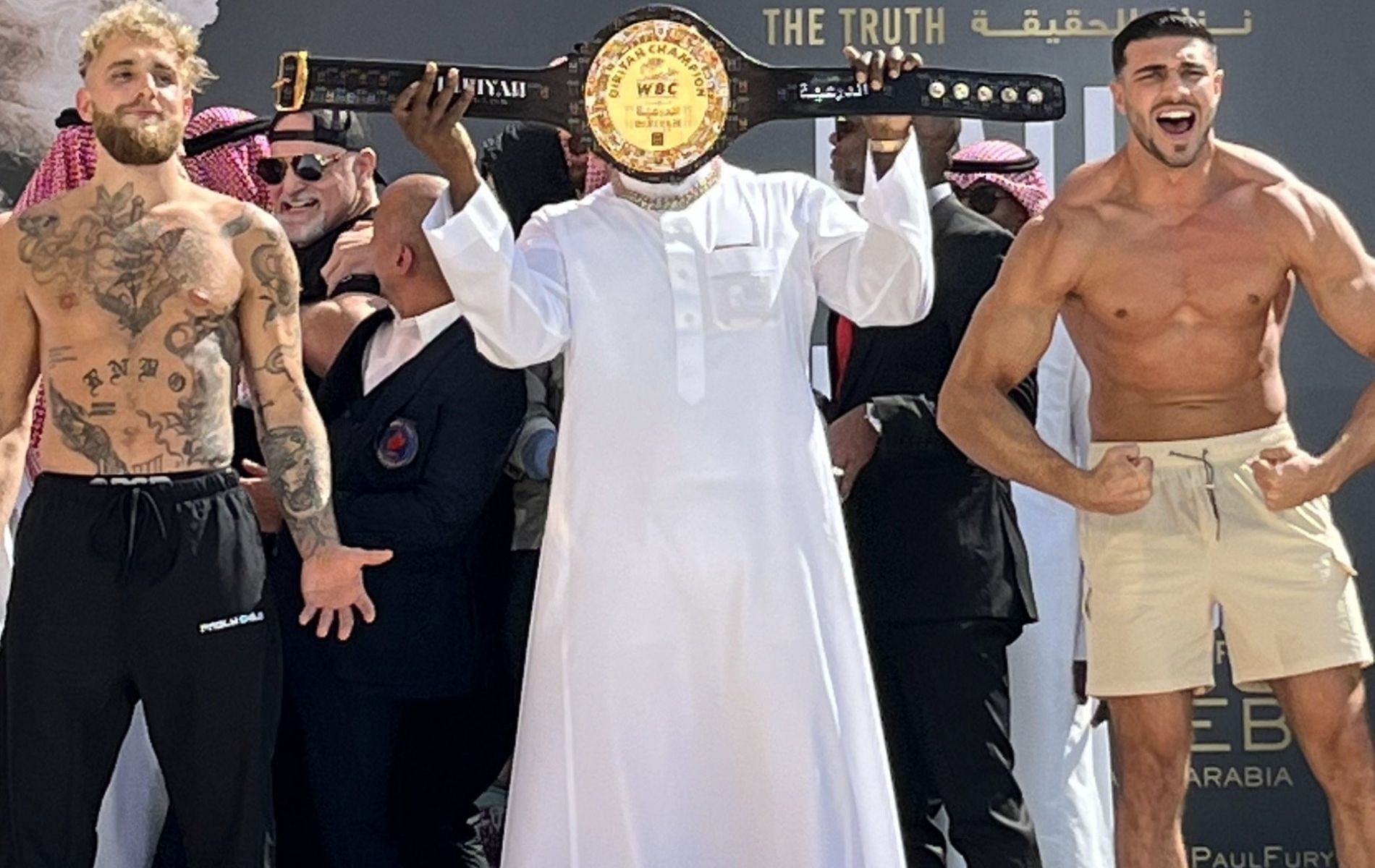 Jake Paul and Tommy Fury weigh-ins