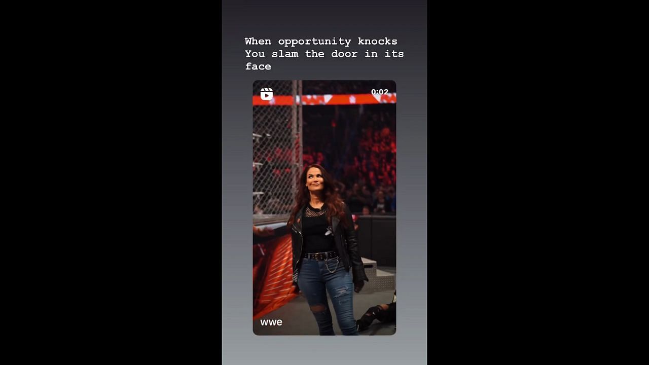 A screengrab of the WWE Hall of Famer&#039;s Instagram story
