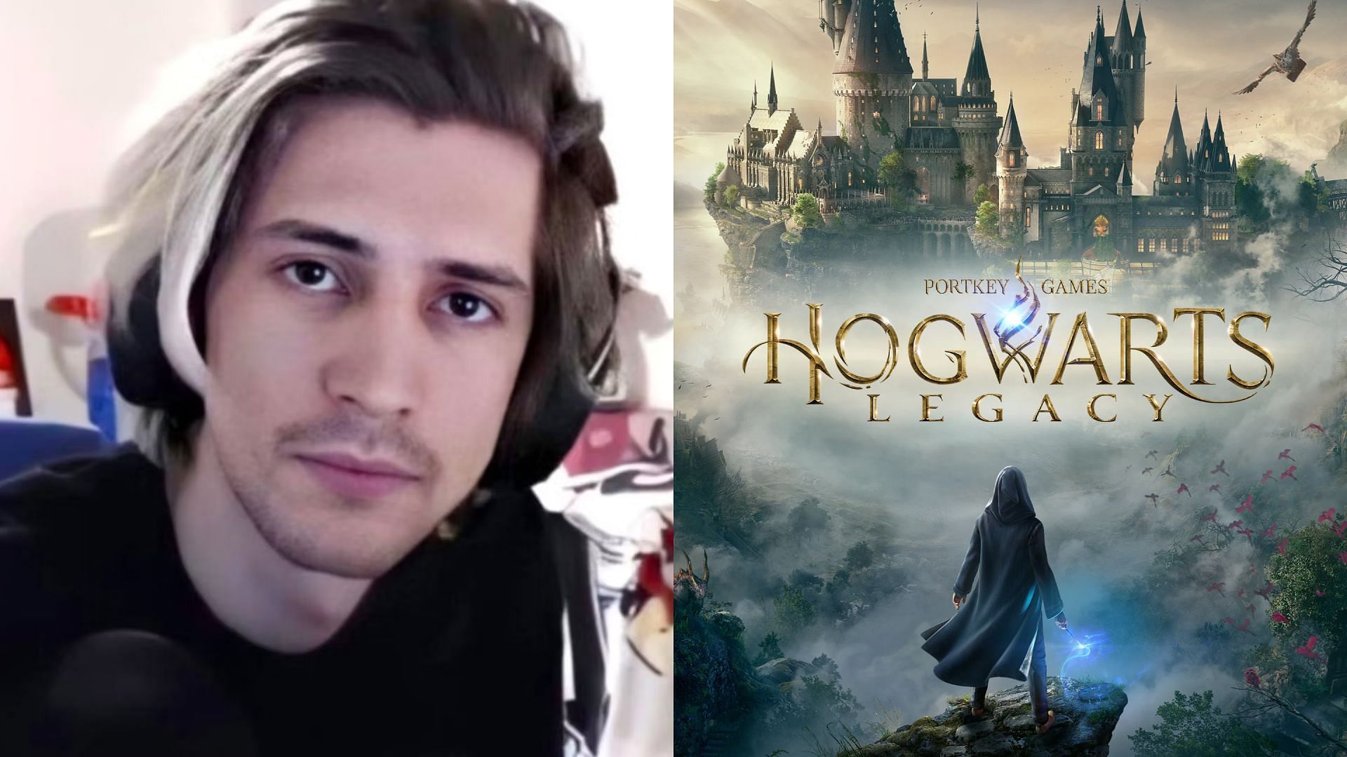 xQc gives his take on Hogwarts Legacy (Image via Sportskeeda)