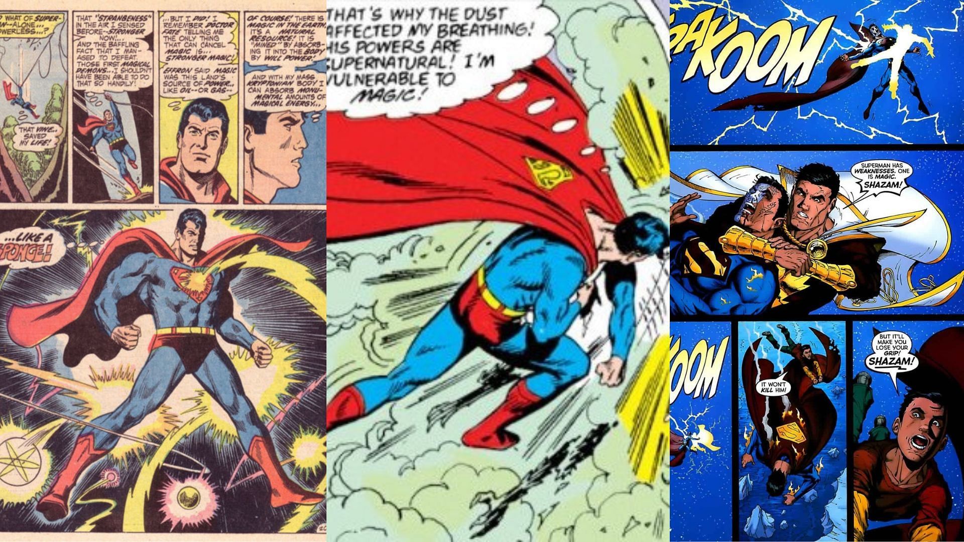 All versions of Superman&#039;s comics show weakness in magic (Image via DC Comics)