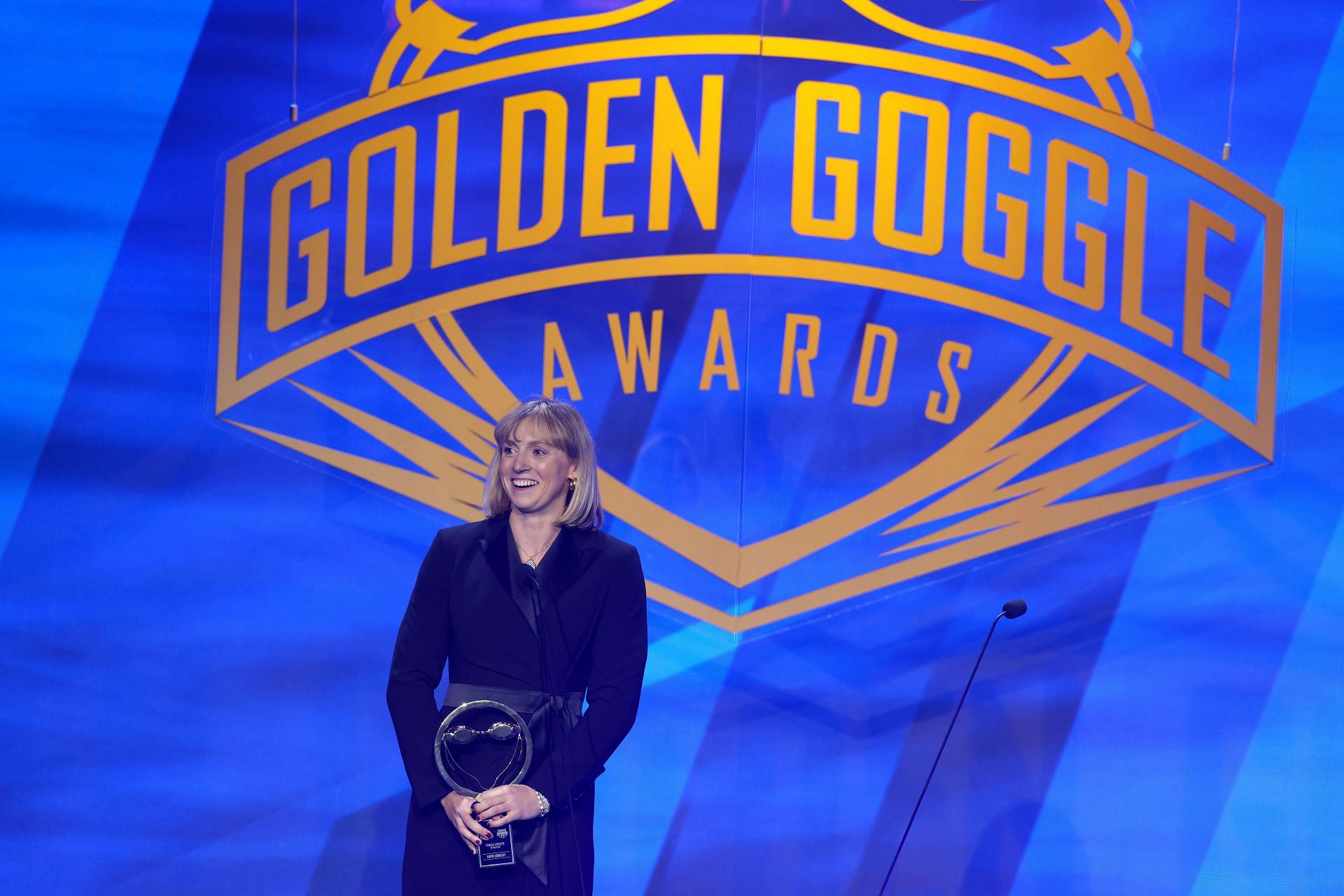 Katie Ledecky at the 2022 Golden Goggle Awards