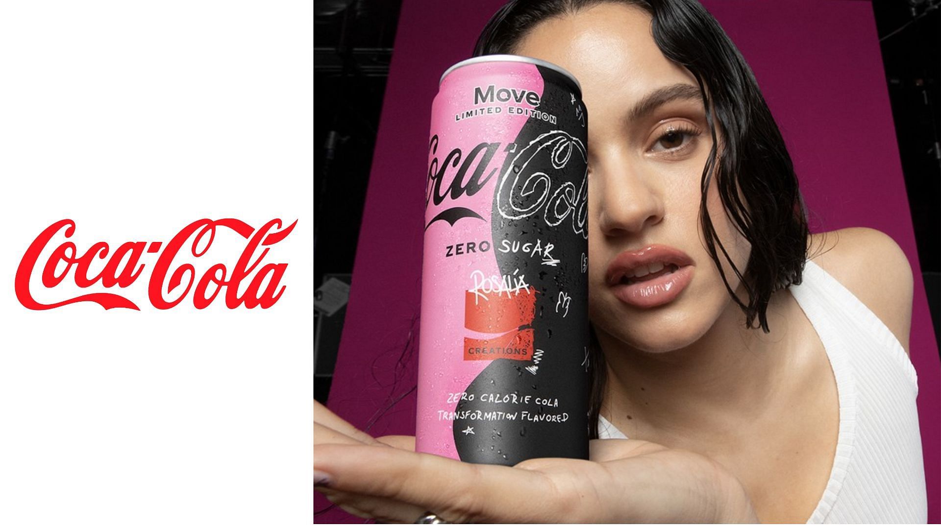 Coca-Cola introduces the limited-edition Coca-Cola Mood in collaboration with the Grammy-award-winning singer Rosal&iacute;a (Image via Coca-Cola)
