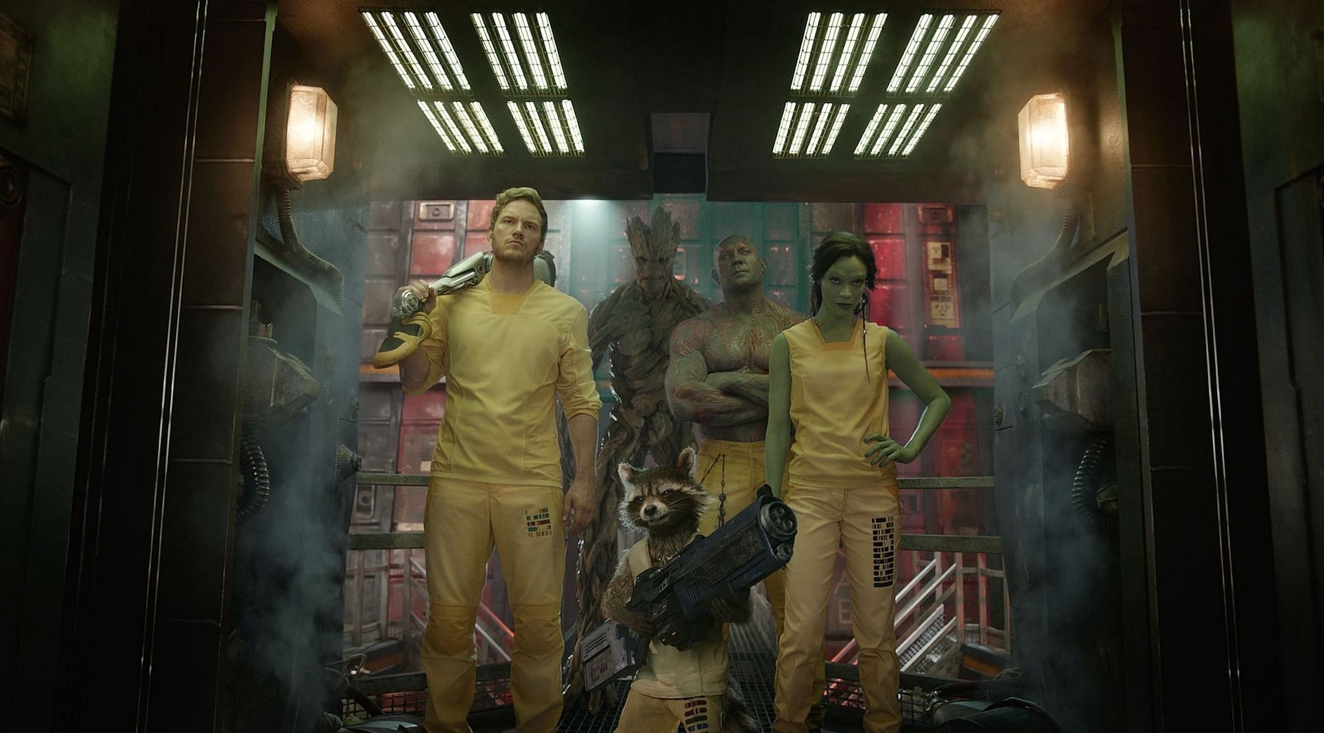 The Guardians make their escape from the high-security prison known as the Kyln (Image via Marvel Studios)
