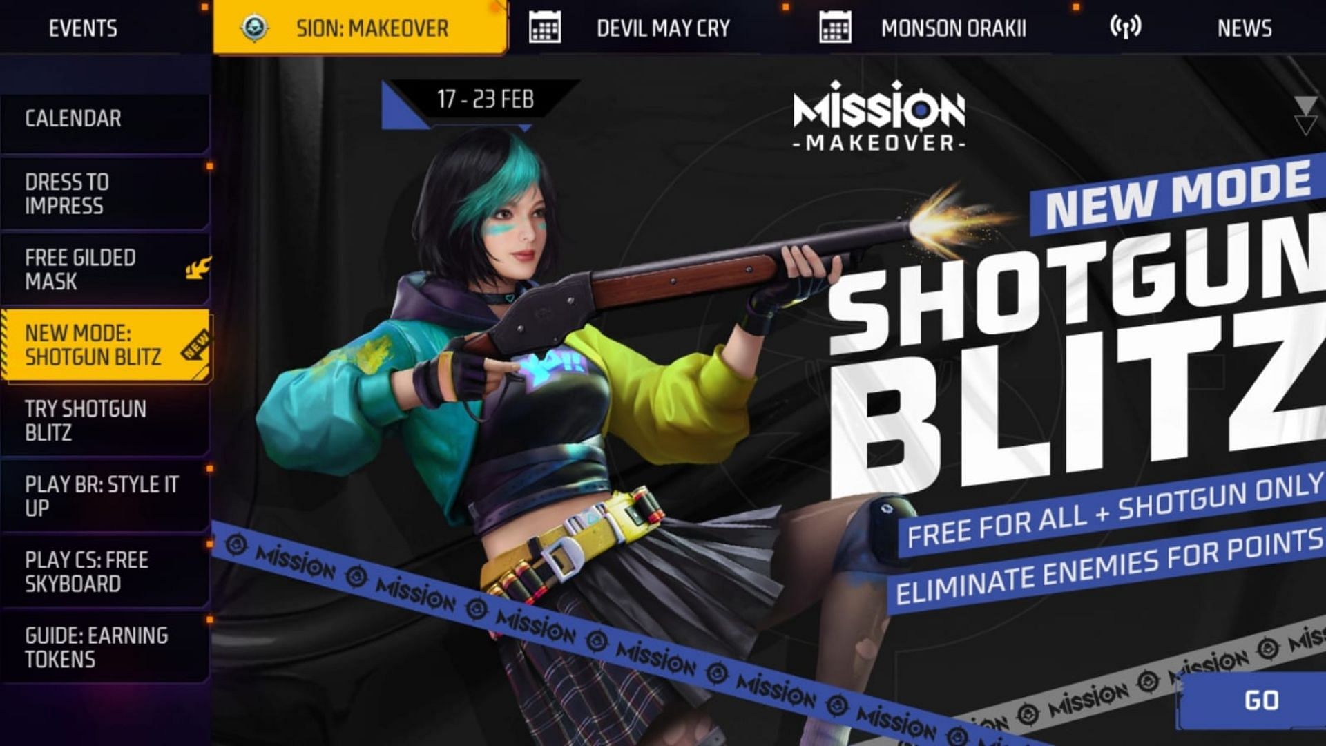 Play the Shotgun Blitz mode to earn new rewards (Image via Garena)