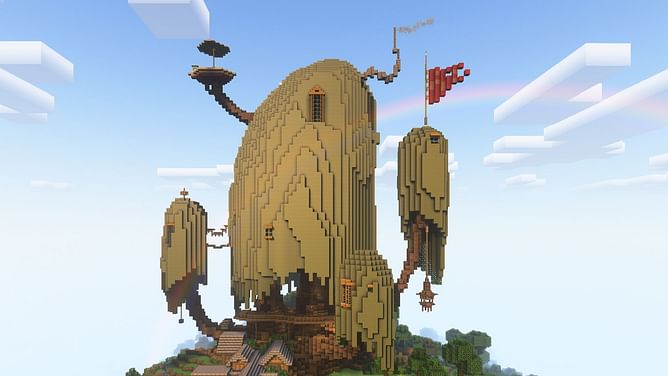 Minecraft player creates gigantic treehouse from Adventure Time