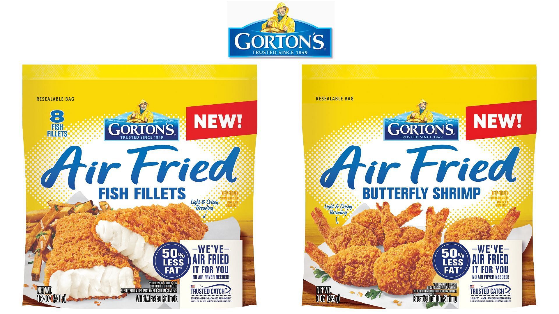 the all new Air-fried fish filets and butterfly shrimps can be prepped both in an oven or air-fryer (Image via Gorton&rsquo;s Seafood)