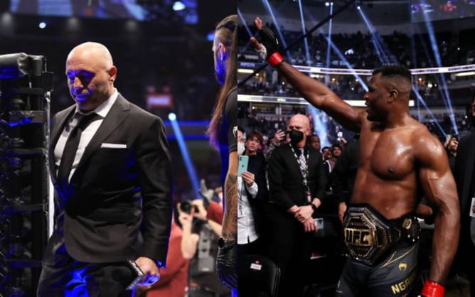 Joe Rogan begs Francis Ngannou to reconsider coming back to UFC, proposes lucrative matchup