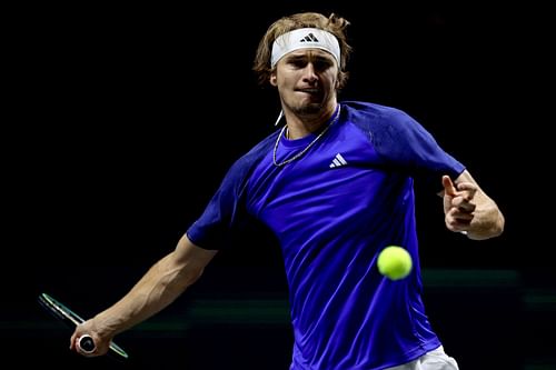 Zverev in action at the 50th ABN AMRO Open 2023