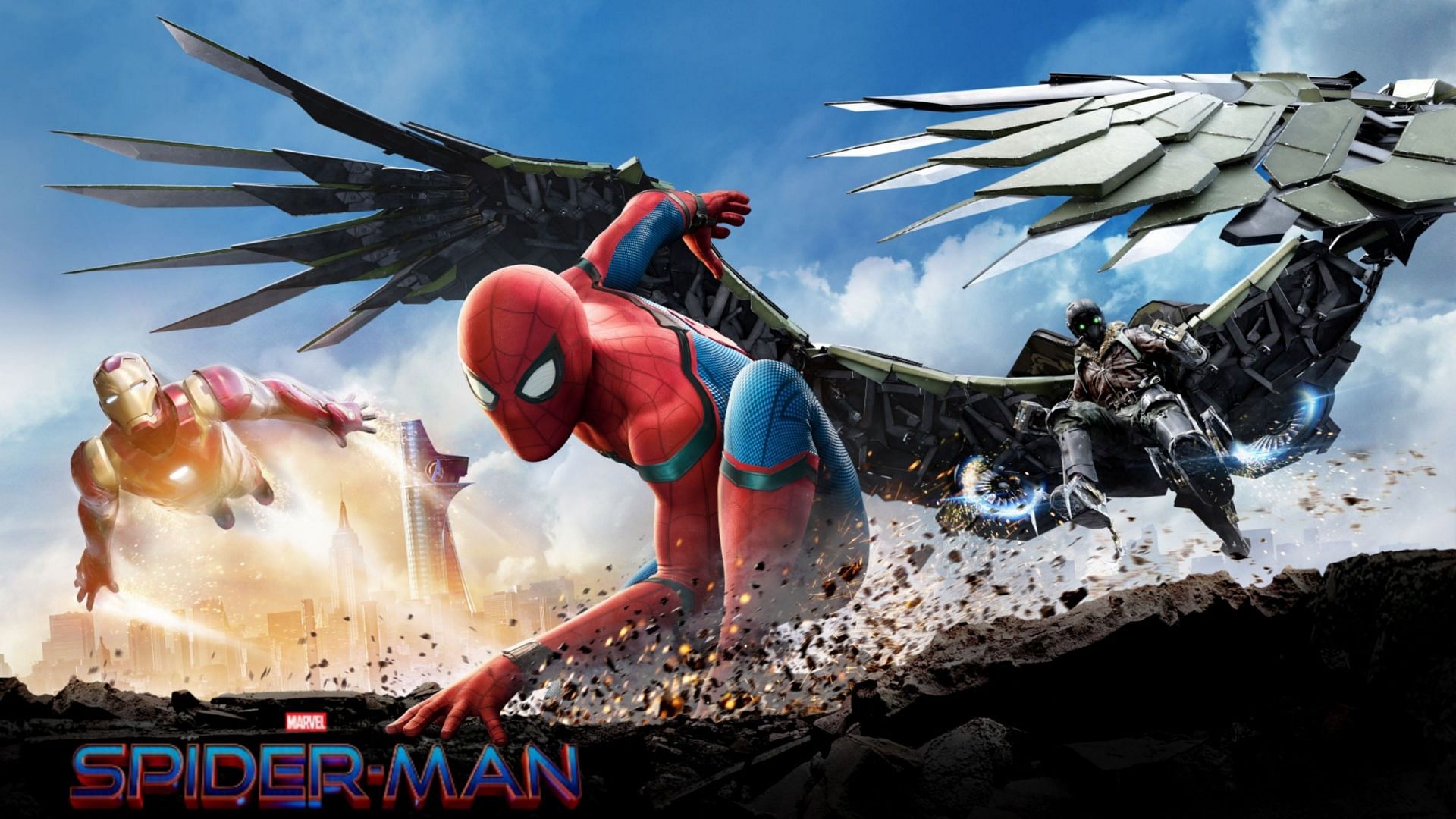 In the final fight scene, Spider-Man and the Vulture face off in an intense and dramatic battle. (Image Via Sportskeeda)