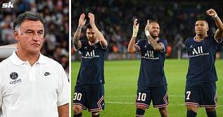 "He can't find it" - PSG boss Christophe Galtier told he's too dependent on Lionel Messi, Kylian Mbappe and Neymar