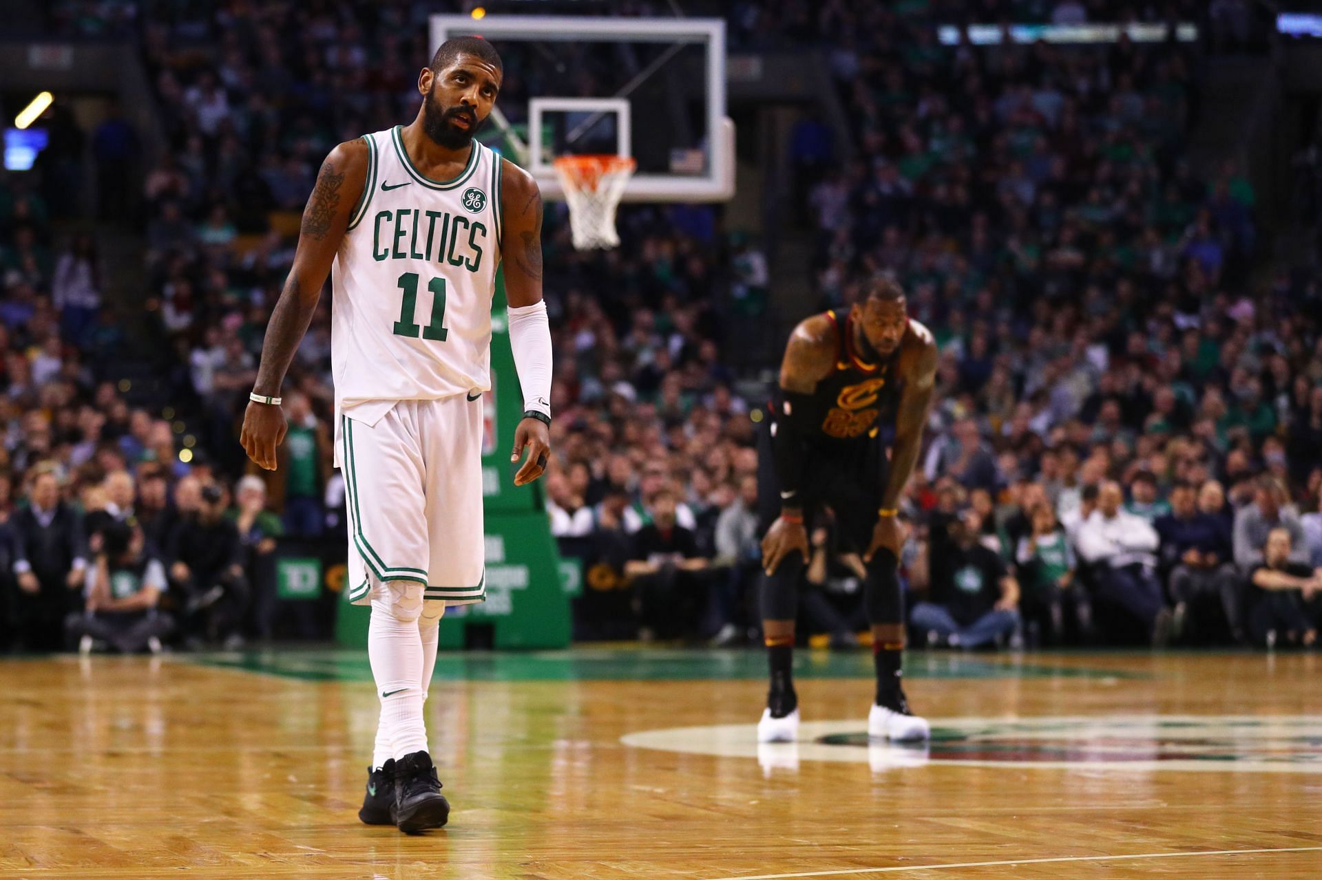 LeBron James, right, and Kyrie Irving