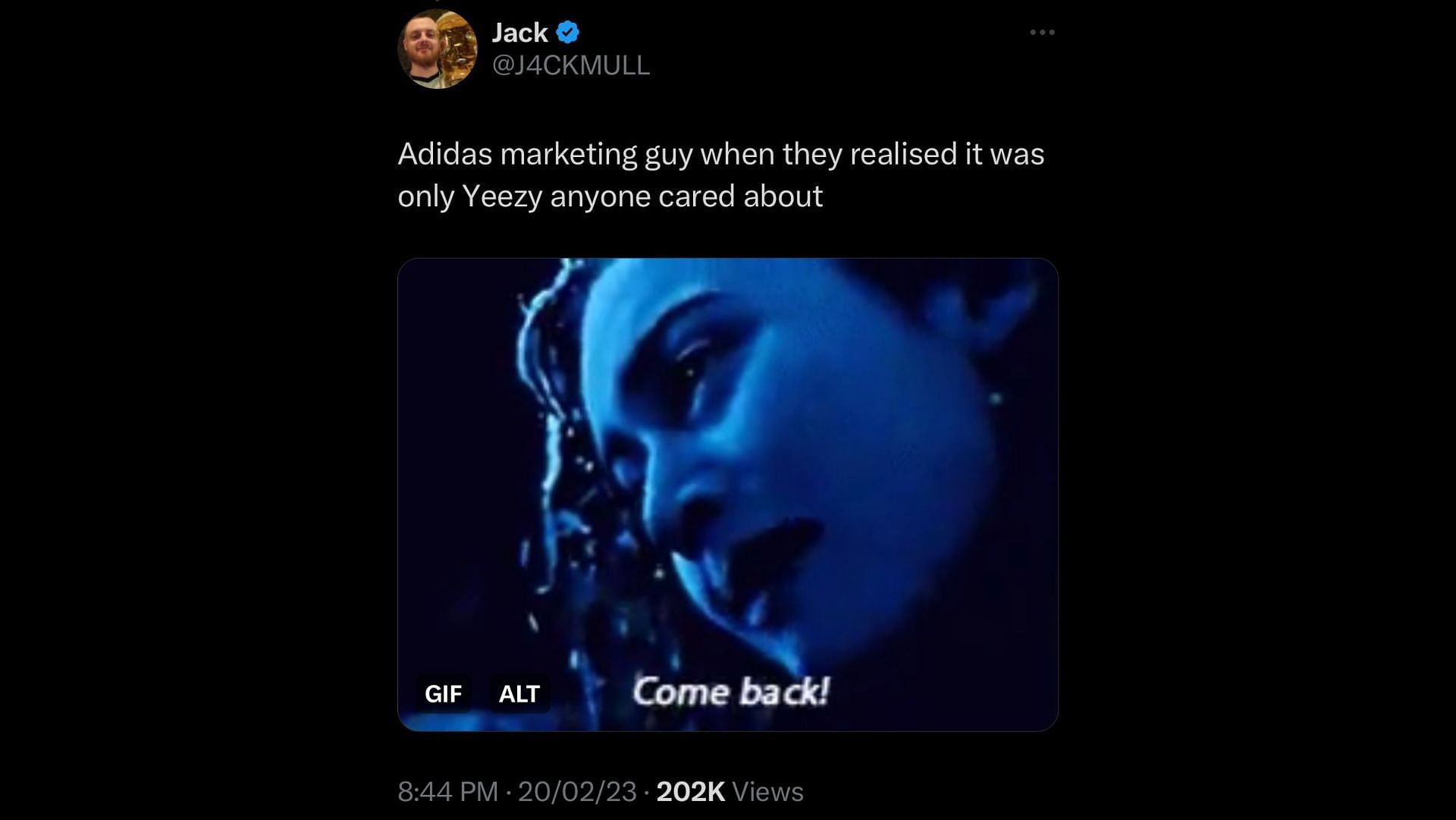 Screenshot of a Twitter user reacting on West and Adidas&#039;s new settlement.