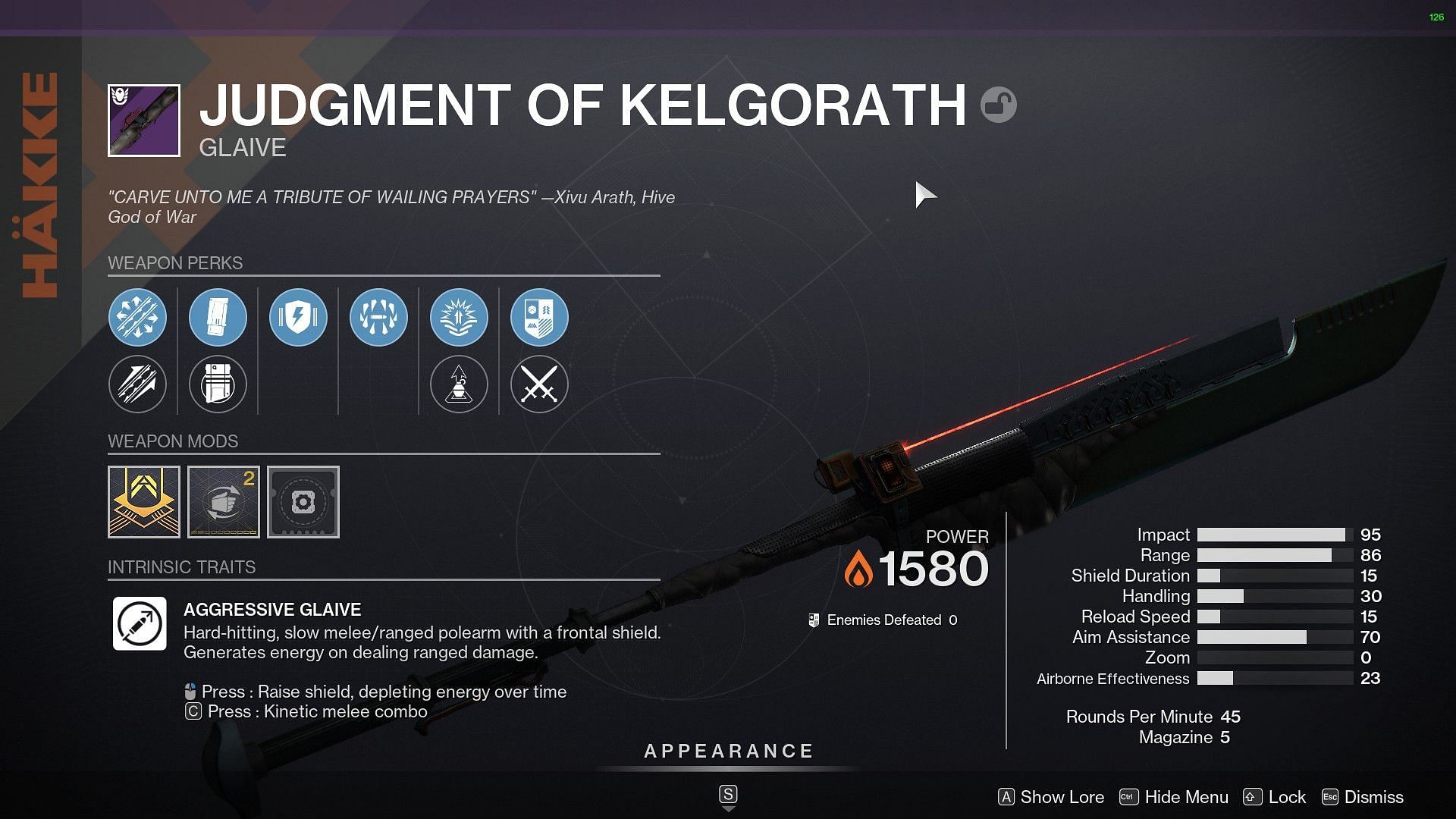 Solar Glaive from Season of the Seraph (Image via Destiny 2)