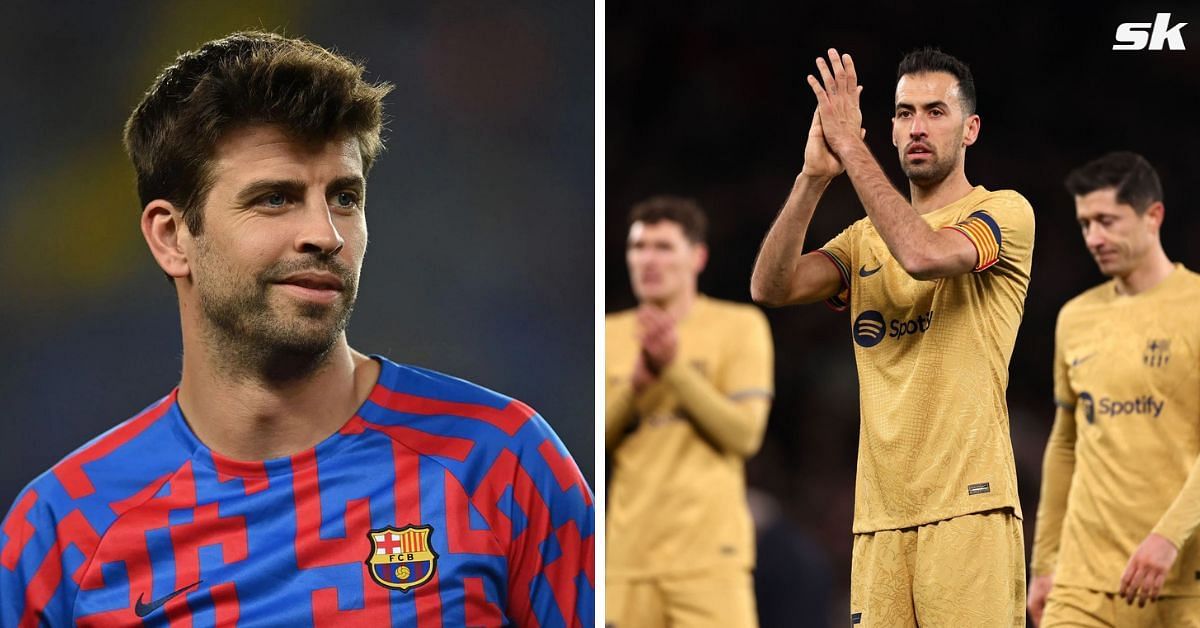 Gerard Pique was not happy after his two former sides faced each other