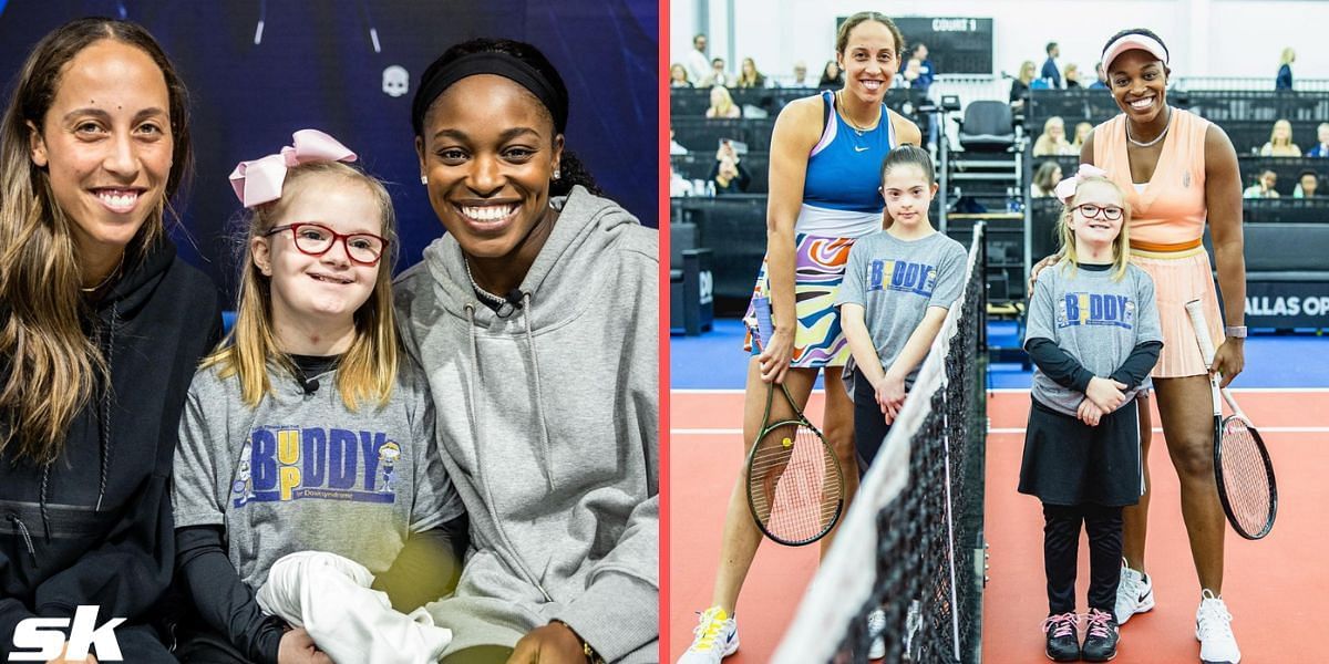 Madison Keys and Sloane Stephens pictured at Dallas Women