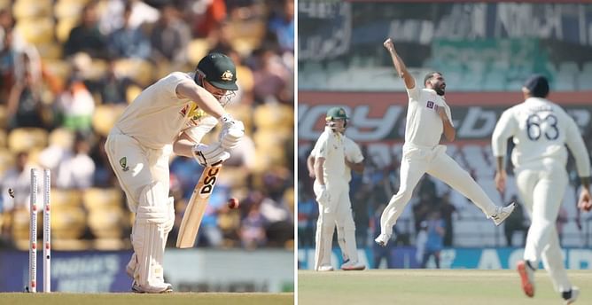 [WATCH] Mohammed Shami sends David Warner's stumps cartwheeling with a ripper of a delivery