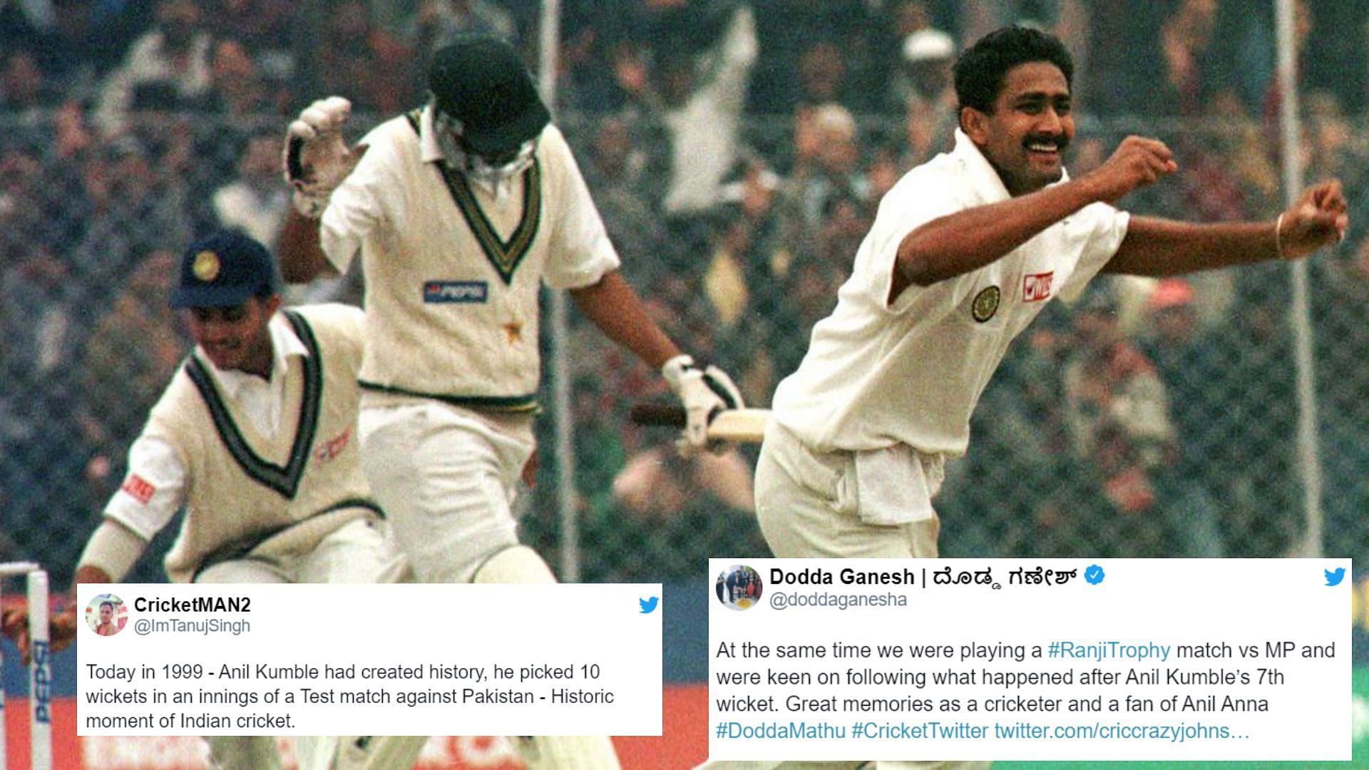 Fans hailed Anil Kumble by remembering his incredible achievement on this day. (P.C.:Twitter)