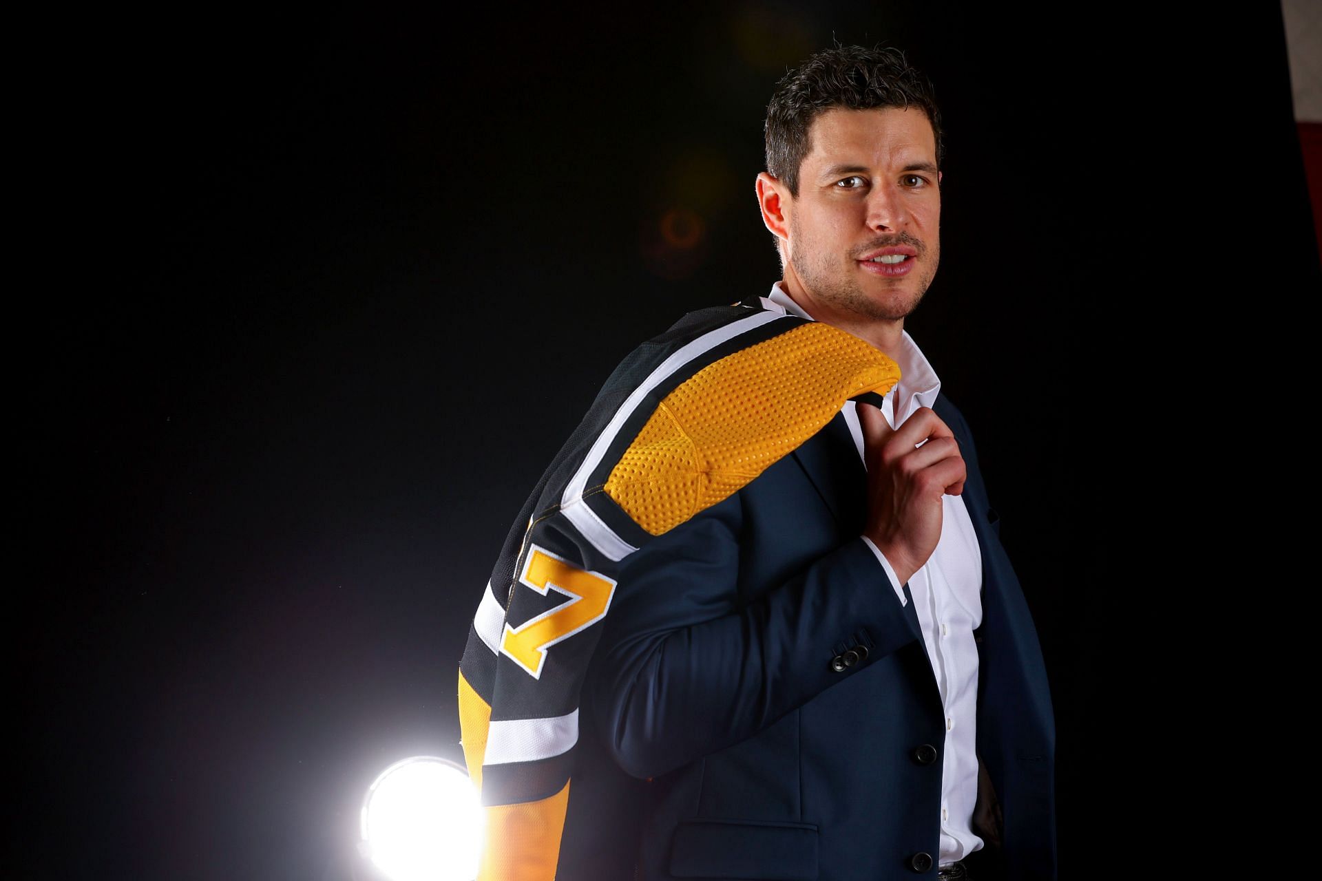 Sidney Crosby of the Pittsburgh Penguins during the 2023 Discover