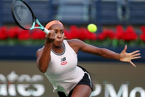 Coco Gauff at the 2023 Dubai Tennis Championships.