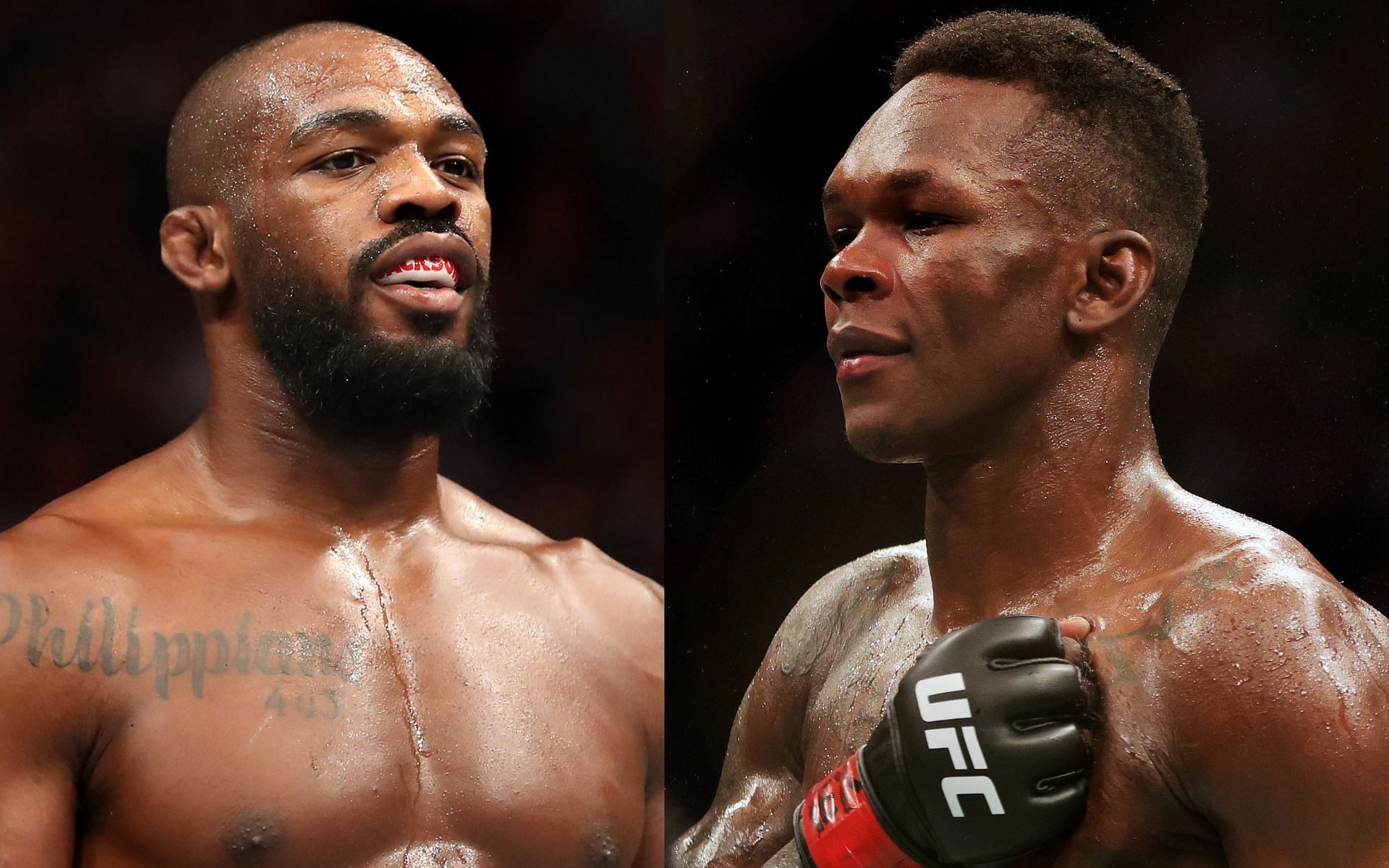 Jon Jones (left) and Israel Adesanya (right). [via Getty Images]