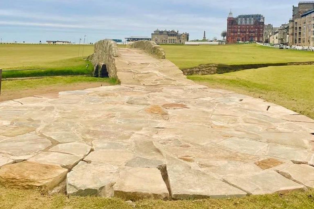 The patios at Swilcan Bridge (Image via The Scotsman)