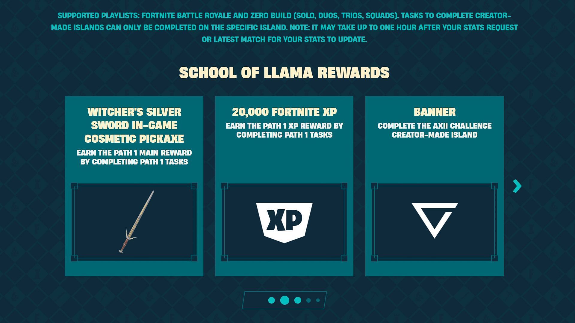 Thanks to School of Llama, Fortnite players can earn exclusive cosmetics (Image via Epic Games)