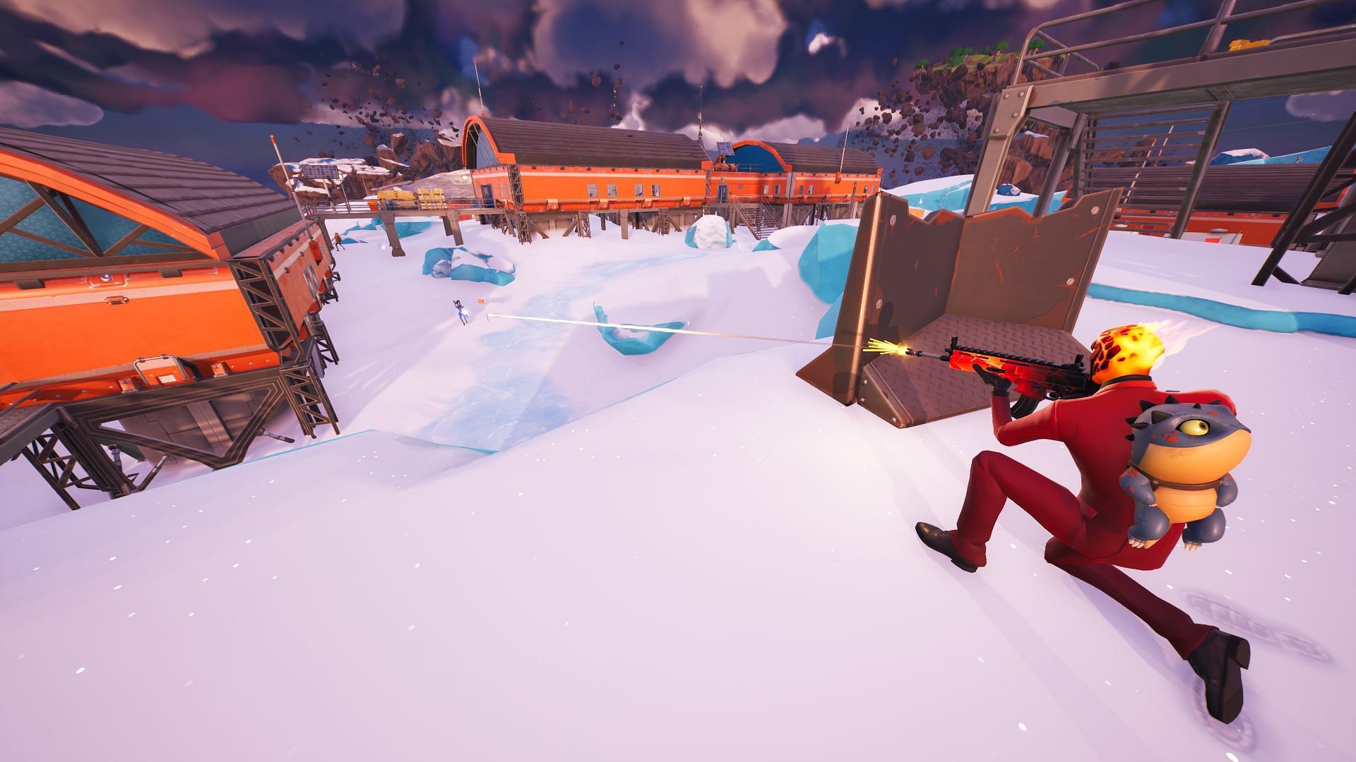 Look for high ground when adopting a stationary firing position (Image via Epic Games/Fortnite)