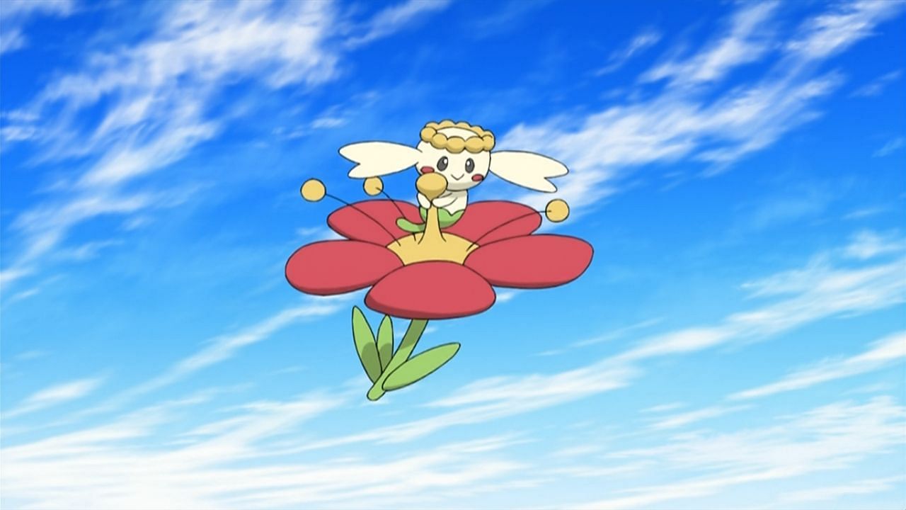 Flabebe as it appears in the anime (Image via The Pokemon Company)