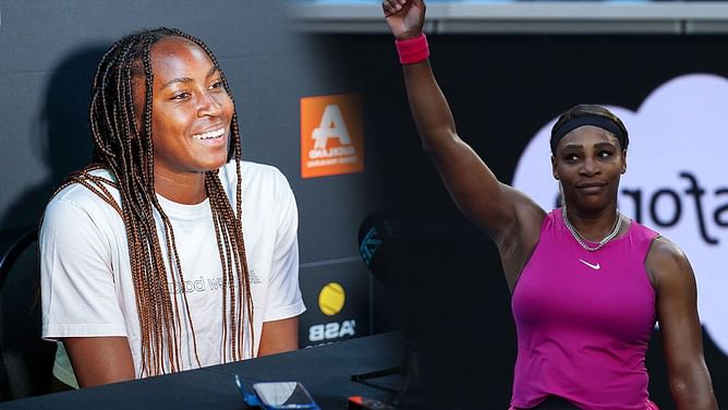 Coco Gauff says she only watched Serena Williams play while growing up but remains in awe of other legends like Petra Kvitova