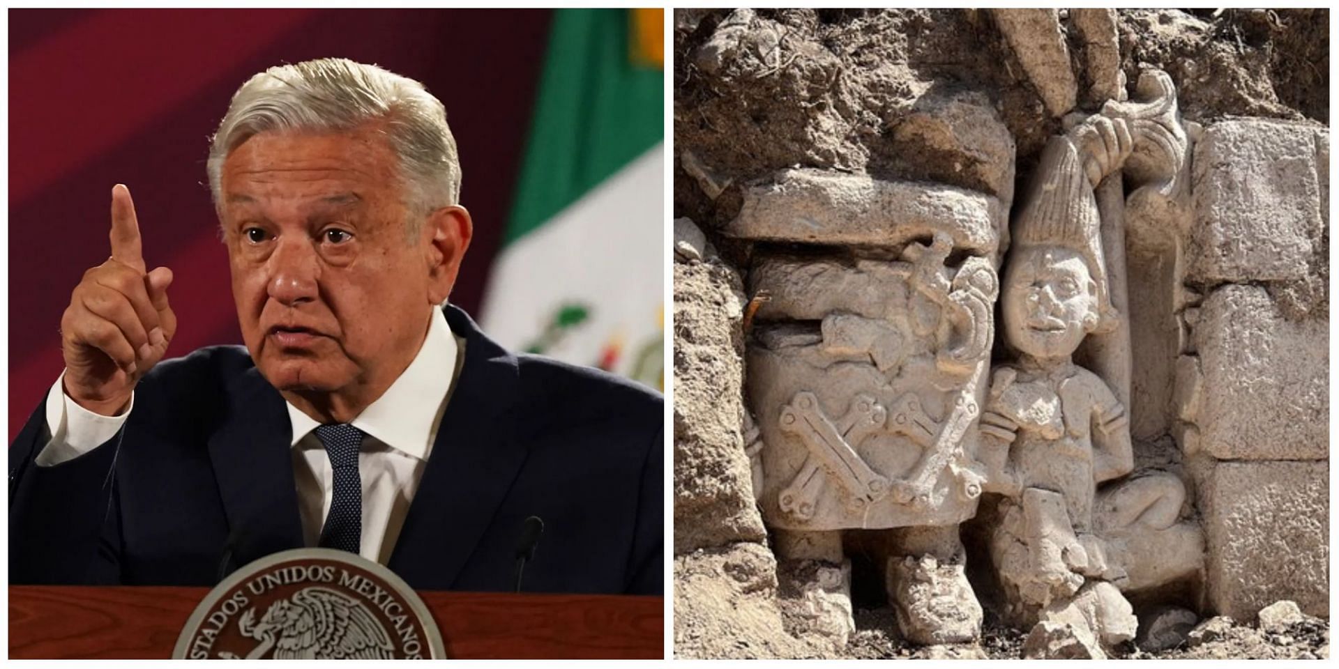 Social media users reacted to Mexican president claims about the elf: More details revealed. (Image via Getty Images &amp; Twitter)