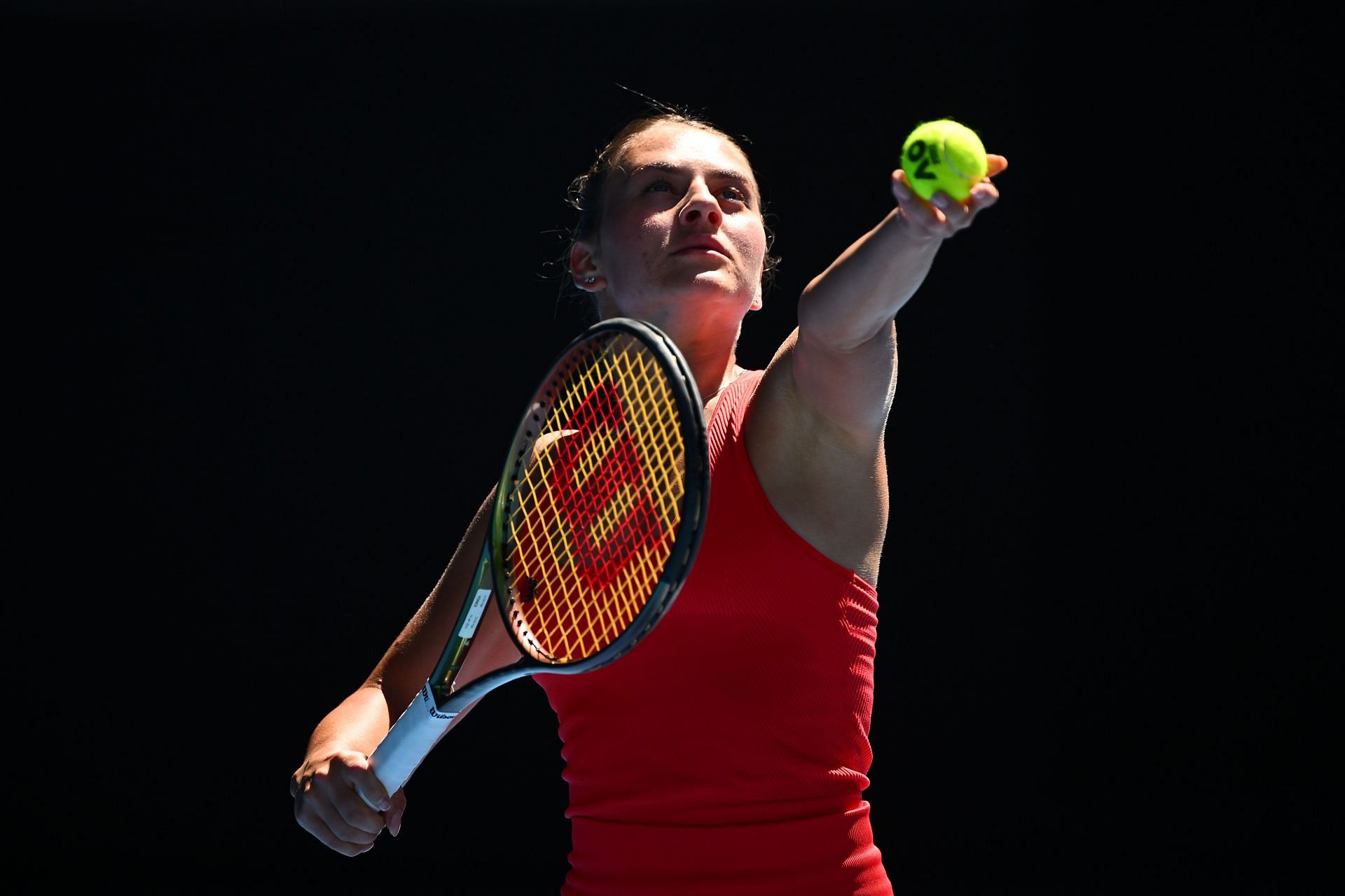 Marta Kostyuk in action at the 2023 Australian Open.