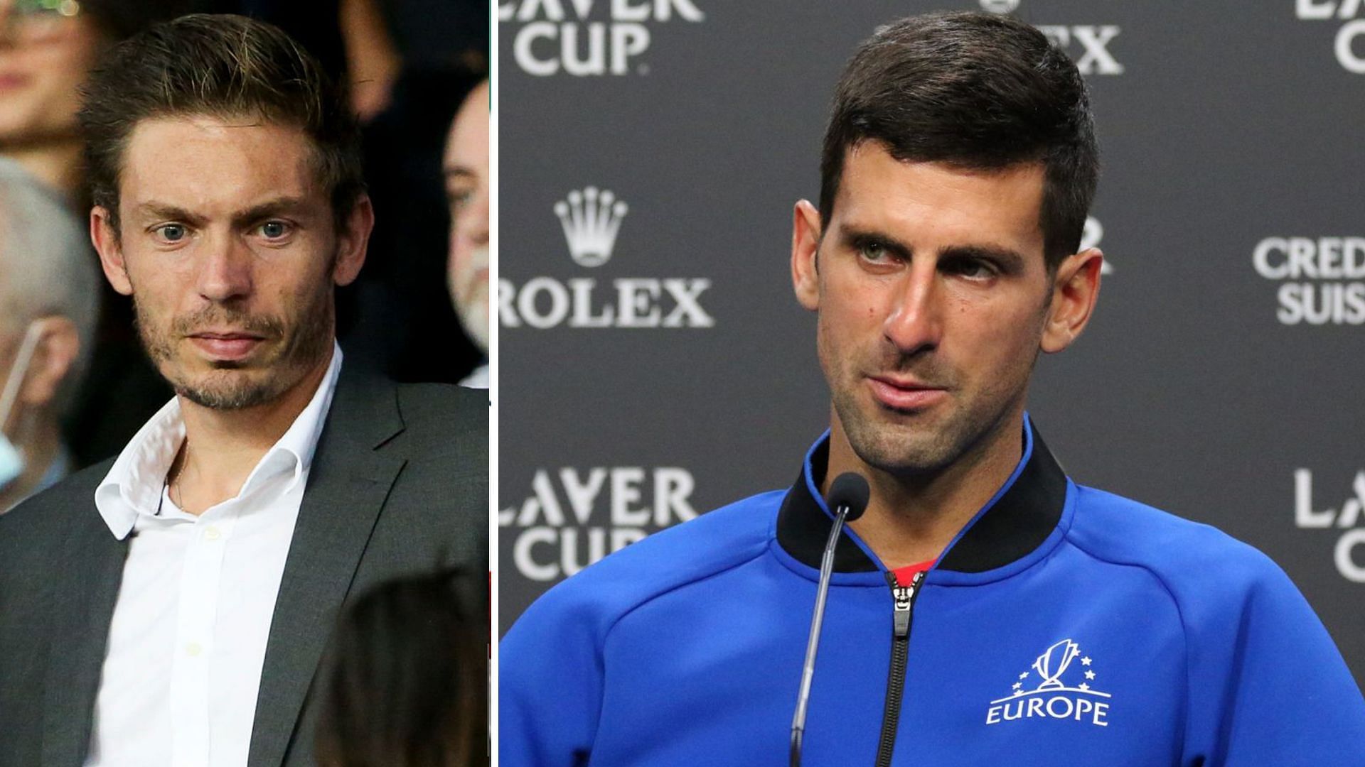 Nicolas Mahut reacts to Novak Djokovic breaking the World No. 1 record