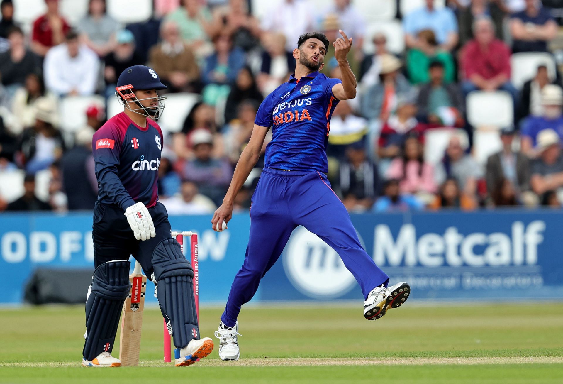 Prasidh Krishna in action in England. (Credits: Getty)