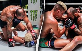 Fabricio Andrade and John Lineker share a moment at the end of their world title showdown