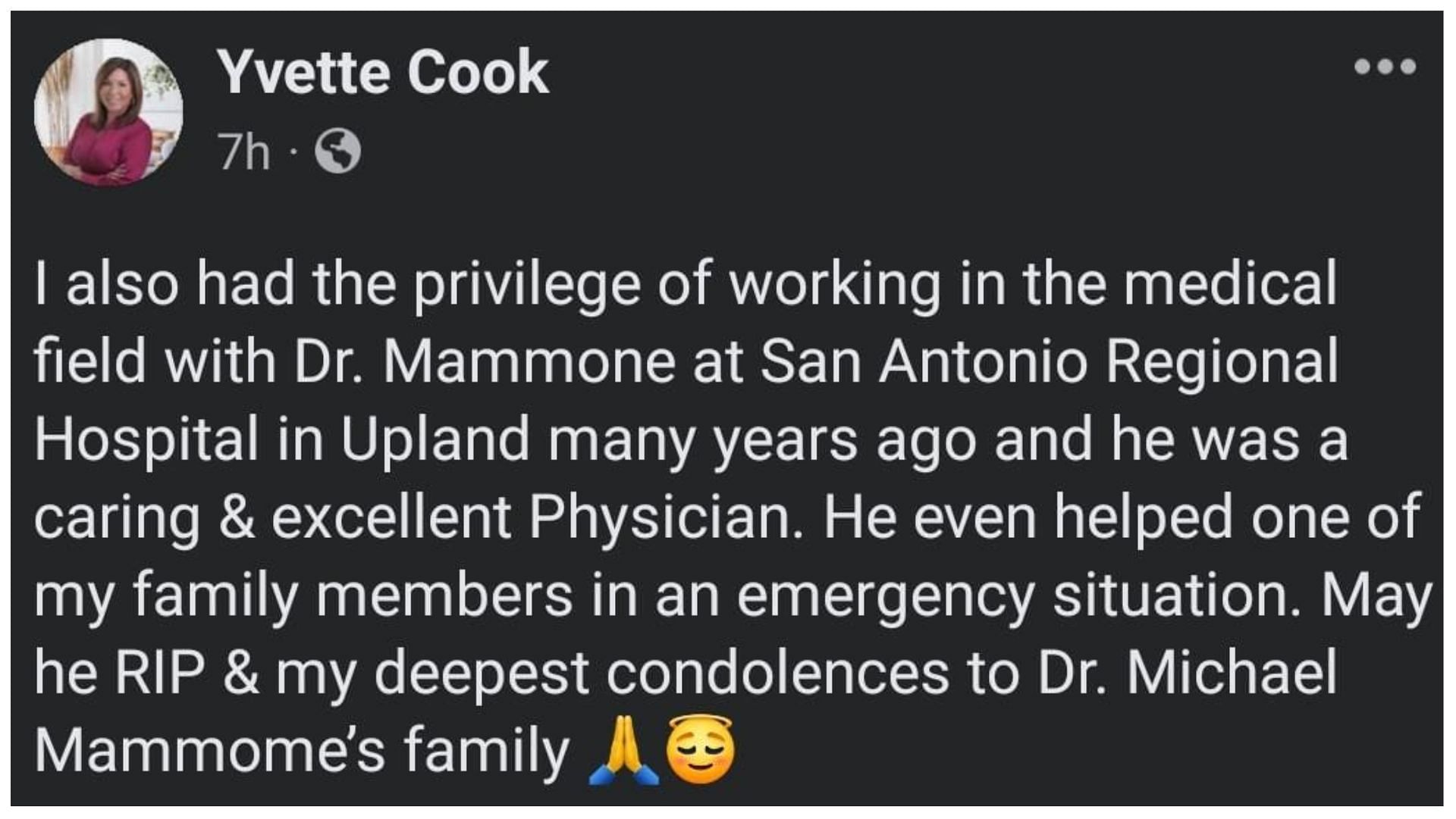 Netizens have offered condolences to the deceased doctor&#039;s family, (Image via Facebook)