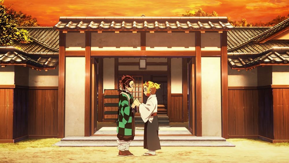 Tanjiro and Senjuro (Image via Ufotable)