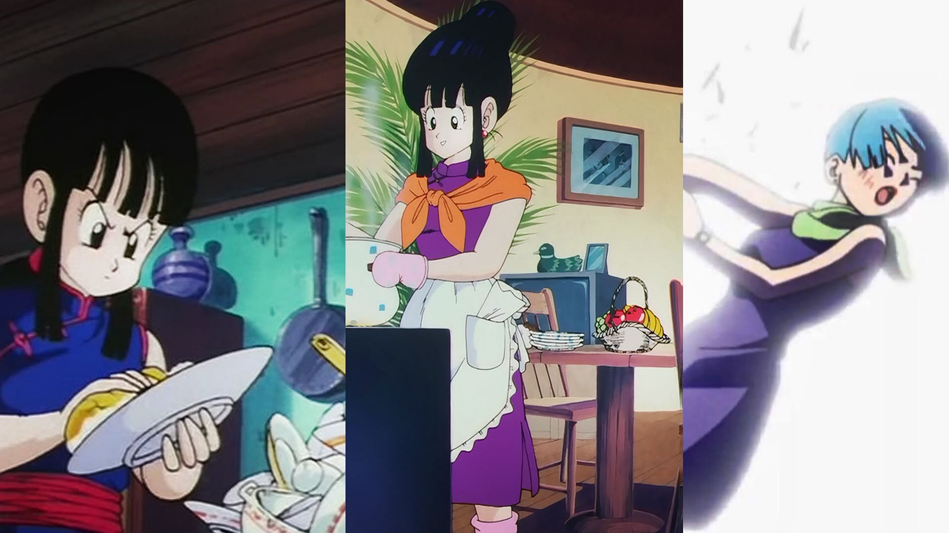Female characters doing household chores in Dragon Ball (Image via Toei Animation)