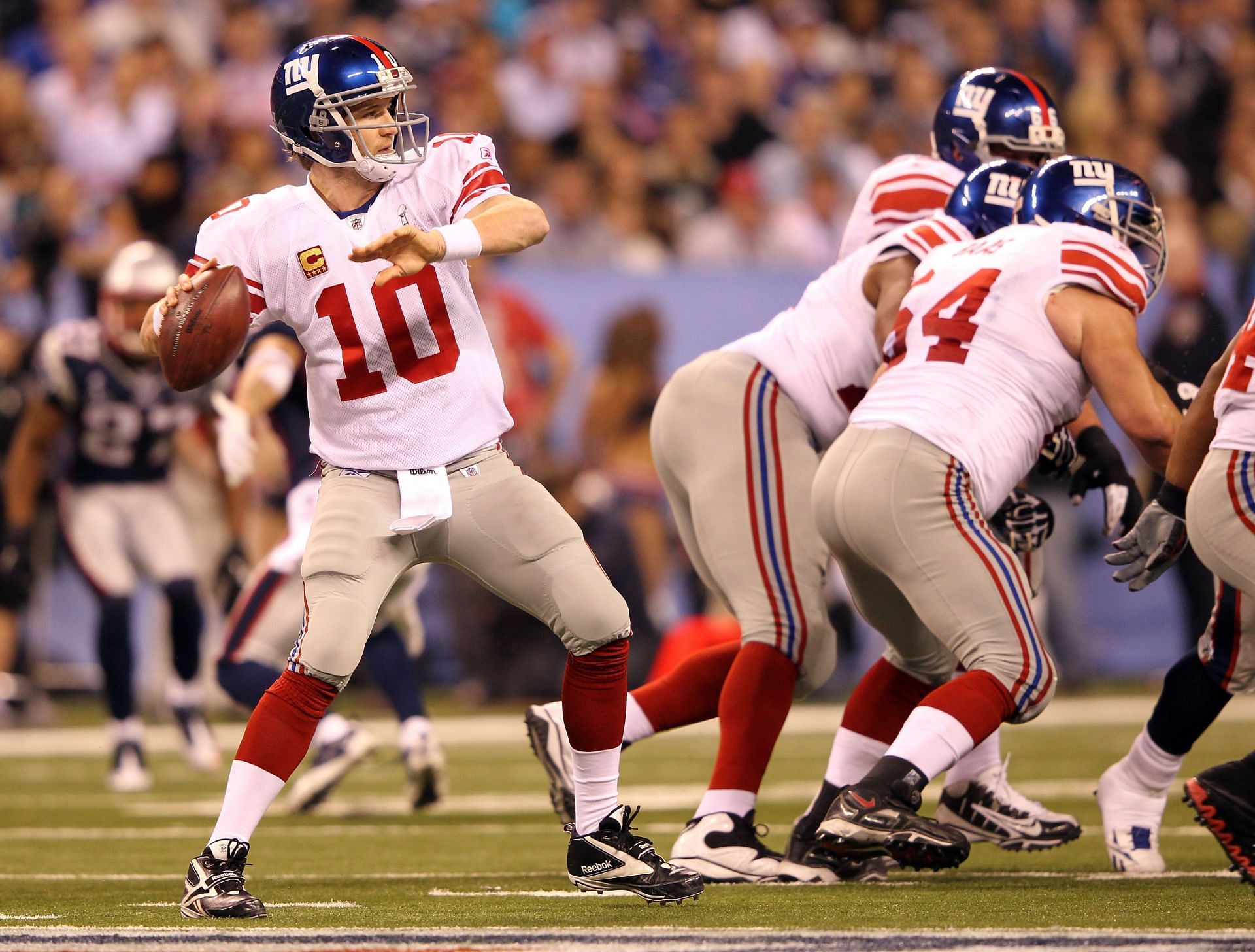 Eli Mannning during Super Bowl XLVI