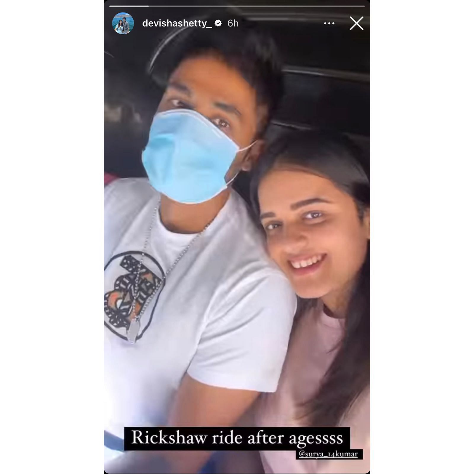 A screengrab of Devisha&#039;s Instagram story.