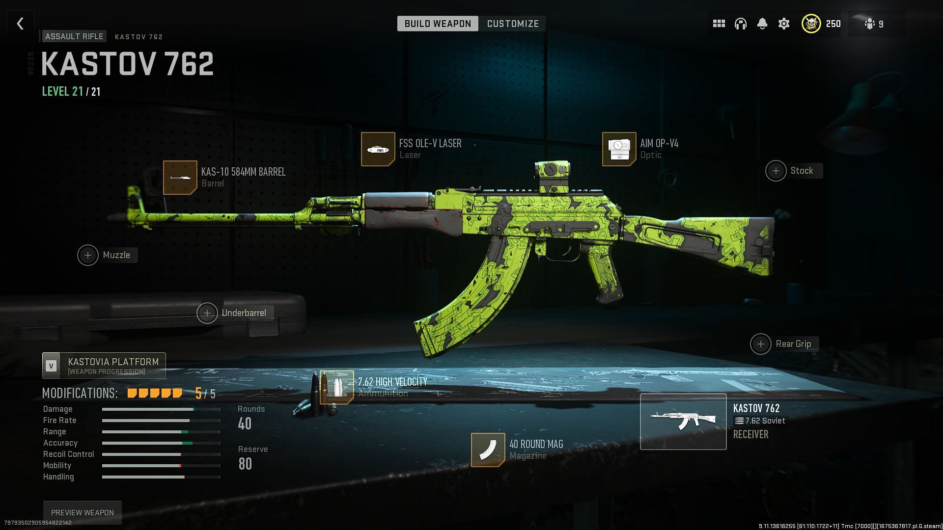 Kastov 762 Loadout for Ashika Island (Image via Activision)