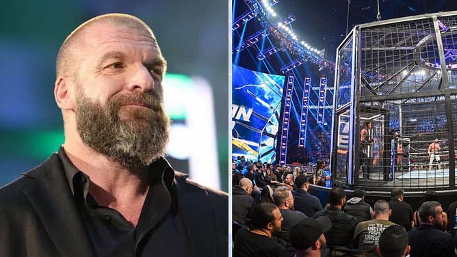 Triple H addresses the WWE Universe for creating history at Elimination Chamber