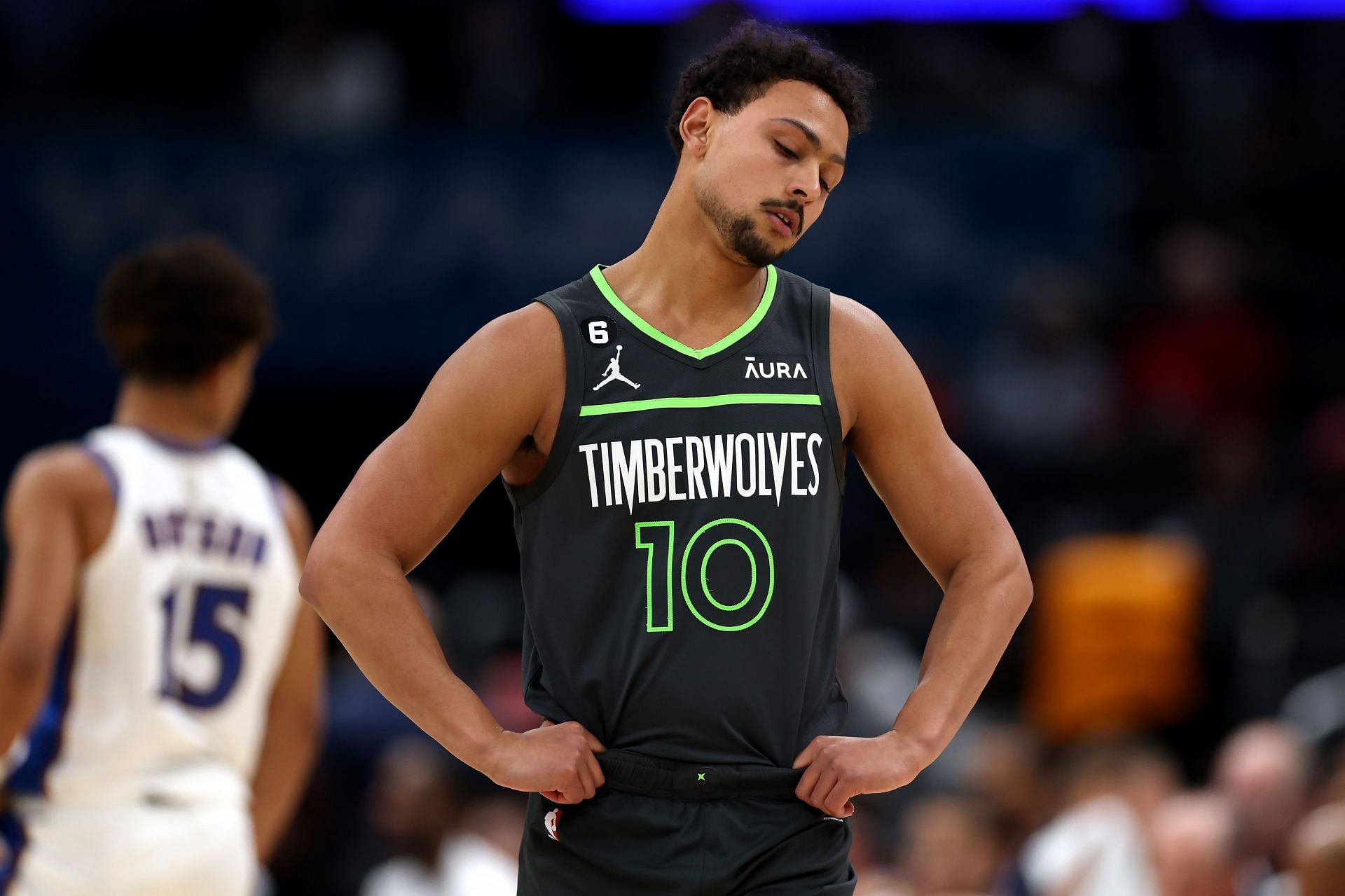 Bryn Forbes with the Minnesota Timberwolves