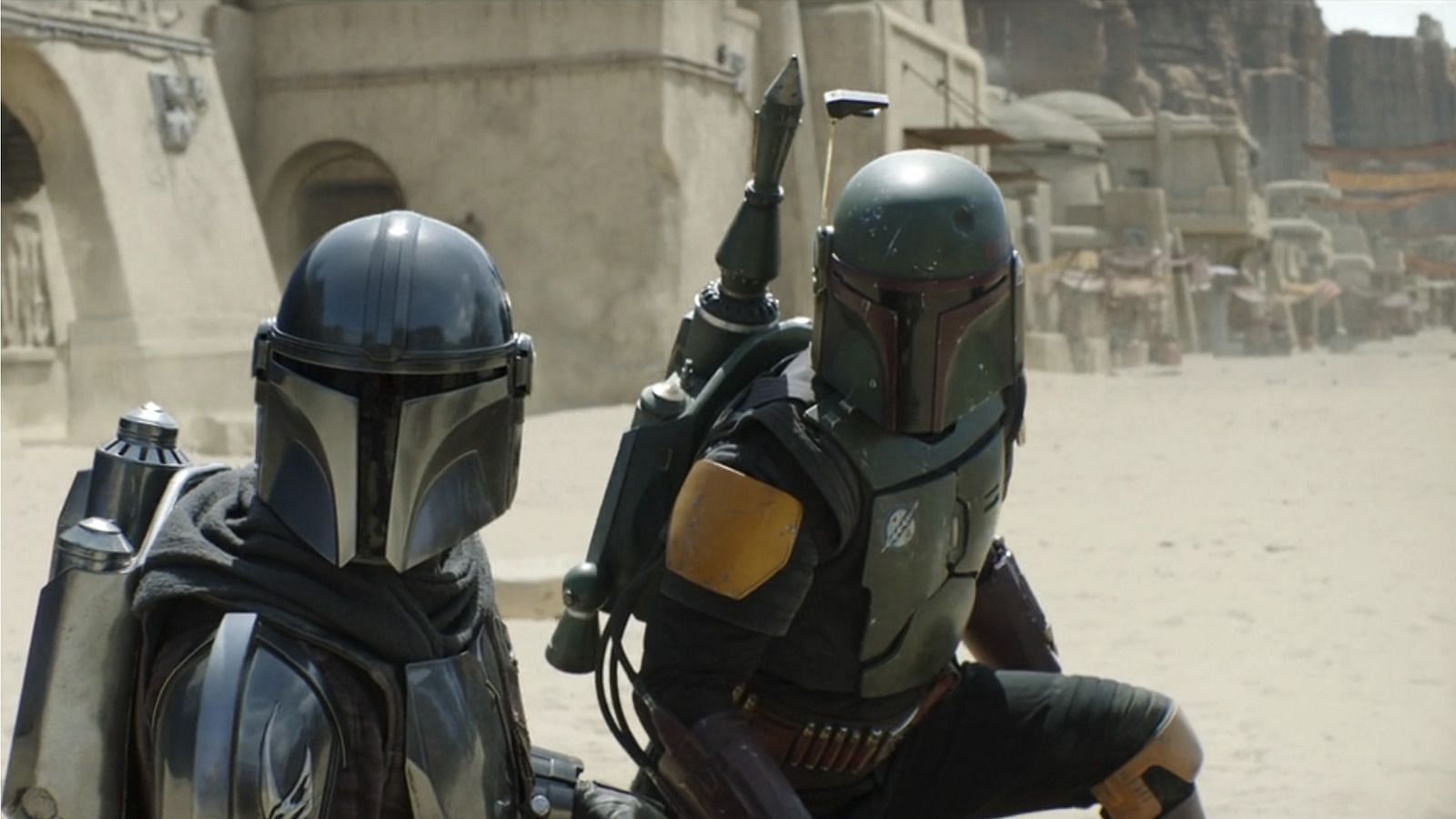 Din Djarin returns to Tatooine with hints of Boba Fett&#039;s comeback (Image via Lucasfilm)